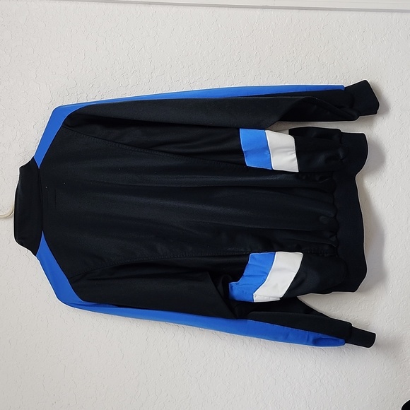 VINTAGE 80s Reebok Sport Black Blue Full Zip - Picture 2 of 6